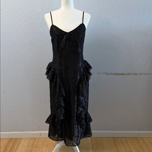 1. State Black Sequin Midi Dress